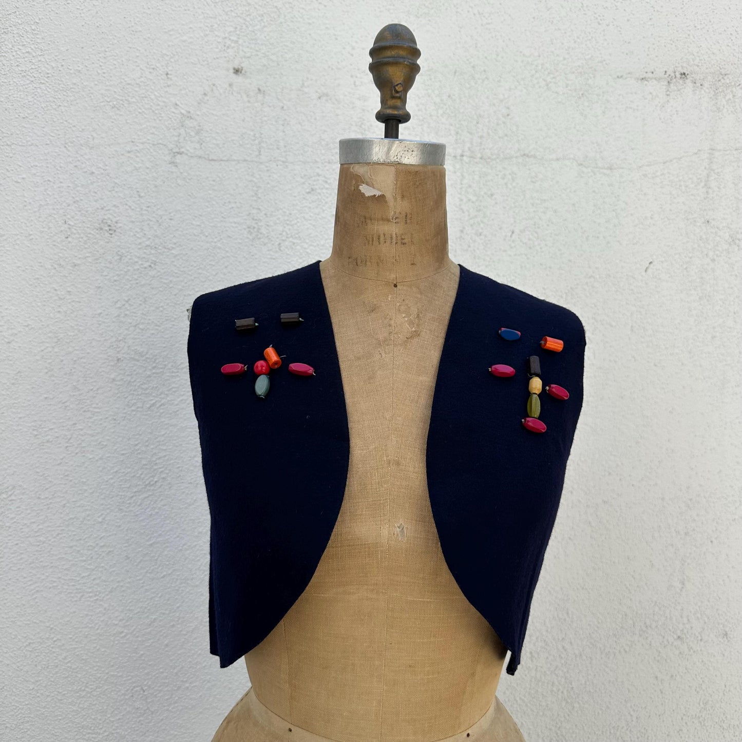 1960s Campfire Girl Folk Vest with Beads