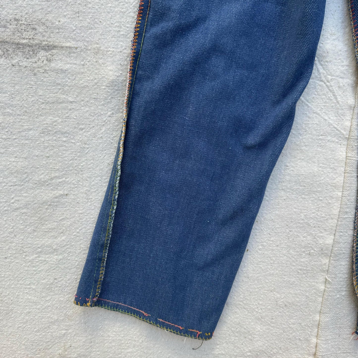 1970s Kids Rainbow Outside Seam Denim