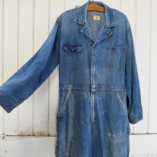 1960s blue bell denim coveralls