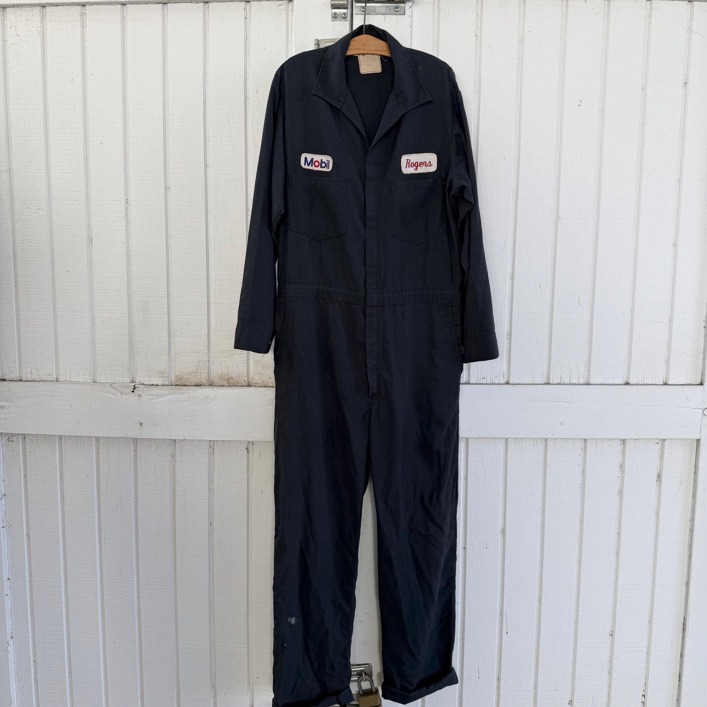 1960s Workrite Mobil Gas Workers Navy Coveralls with Original Patches