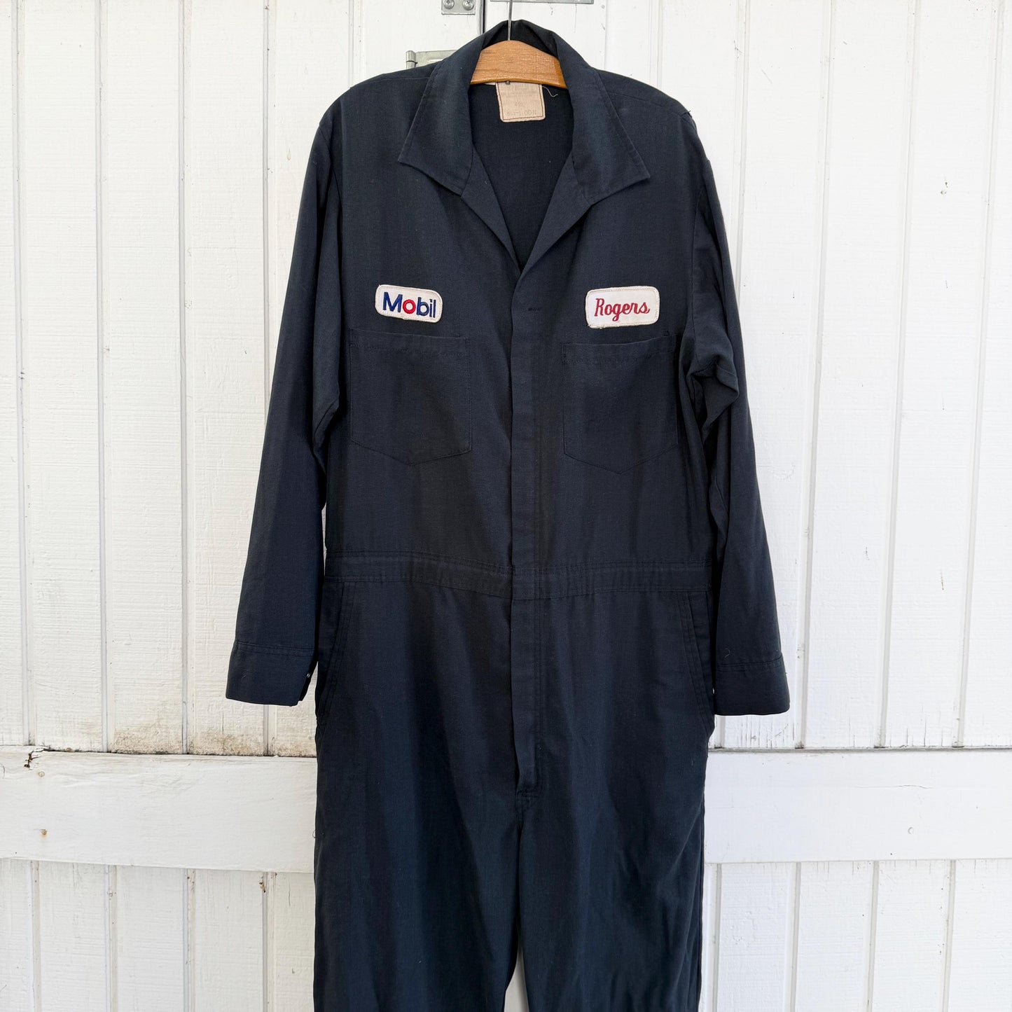 1960s Workrite Mobil Gas Workers Navy Coveralls with Original Patches