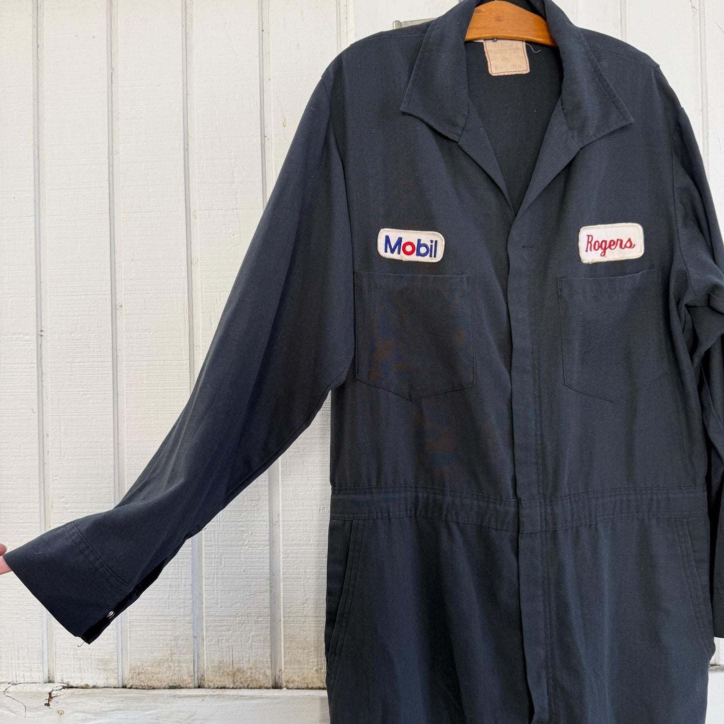 1960s Workrite Mobil Gas Workers Navy Coveralls with Original Patches