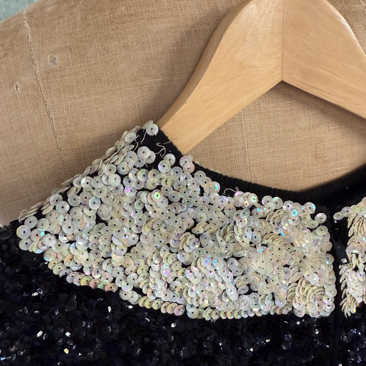 1960s Bruce Arnold Sequin Peter Pan Collar Top with Bow