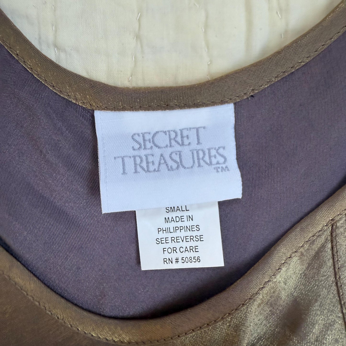 Vintage 90s Gold Secret Treasures Seamed Bustier Bodice Tank
