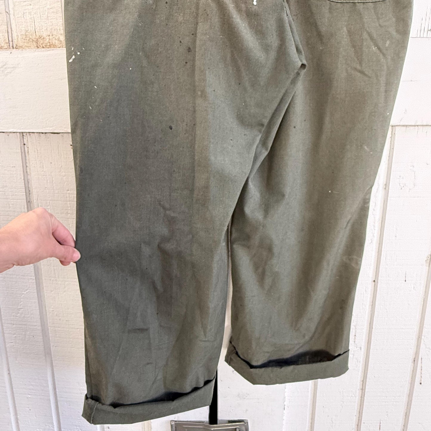 1960s Olive Green Short Sleeve Workwear Coveralls