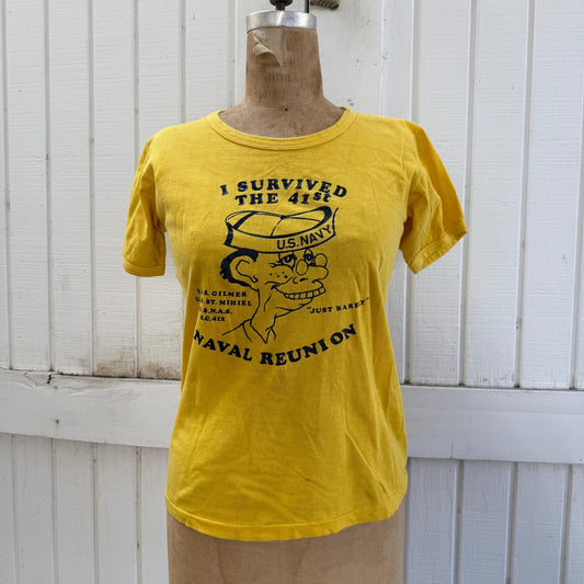 1960s Naval Reunion US NAVY 41st Character Tshirt S