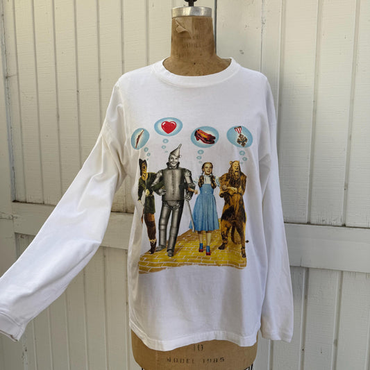1998 Warner Bros Wizard Of Oz Long Sleeve Cast Tee Men's M
